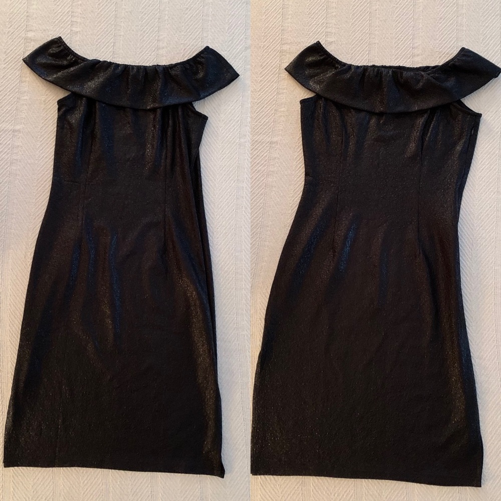 Faux Leather Off-Shoulder dress